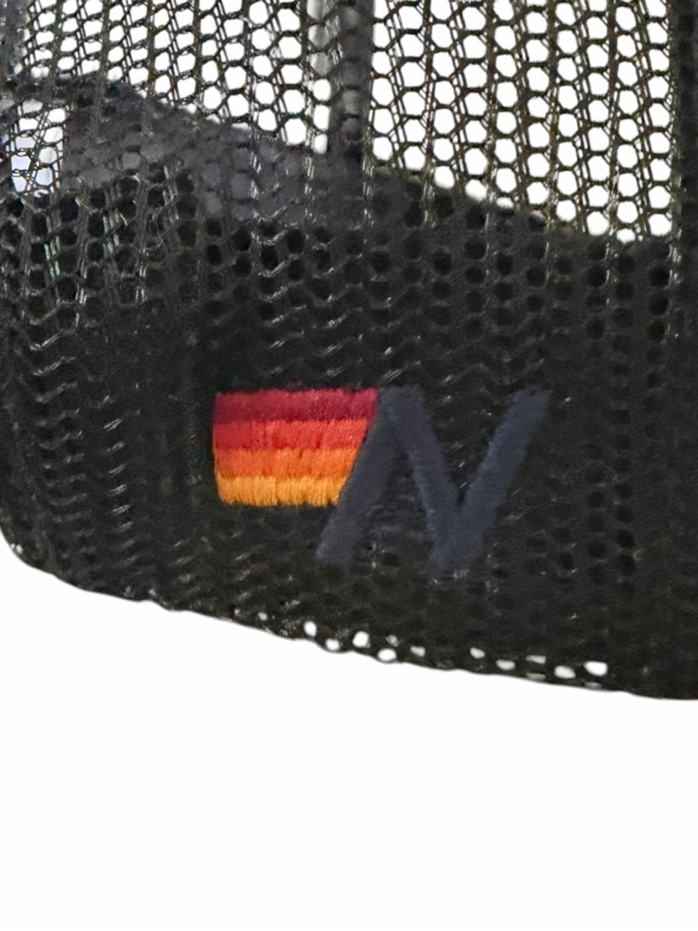 Aviator Nation Malibu CA Trucker Hat Black Mesh Snapback Rainbow Patch Cap - Picture 7 of 8